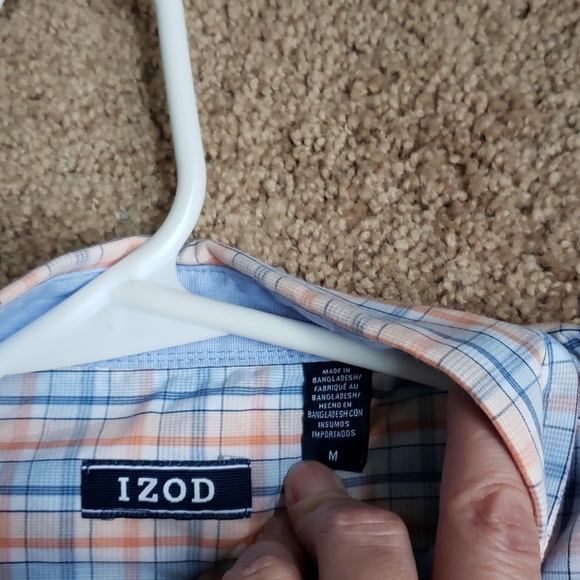 Mens izod blue orange szM lightweight button down - Picture 6 of 6